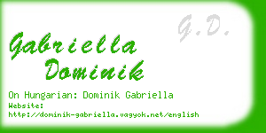 gabriella dominik business card